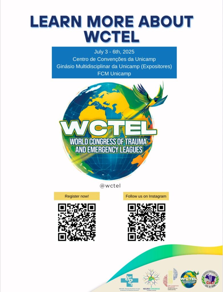 World Congress of Trauma and Emergency Leagues acontece na Unicamp, de 3 a 6 de julho