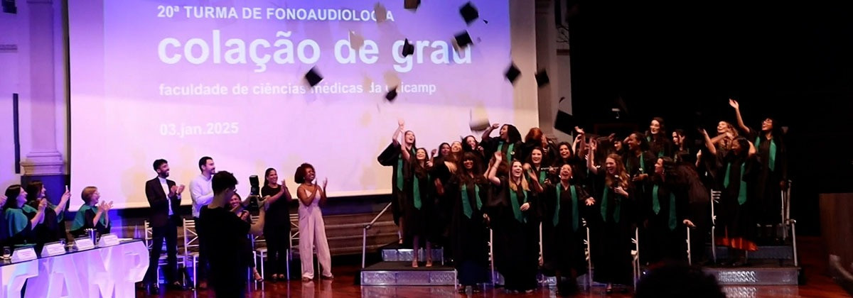 20ª Turma de Fonoaudiologia da Unicamp celebra formatura em cerimônias