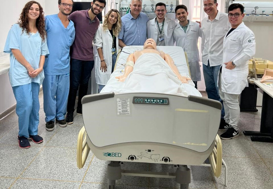Ana and Luís at the simulation room