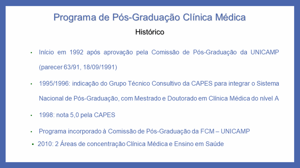 Histórico do Programa