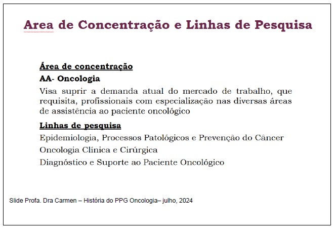 área de concentração