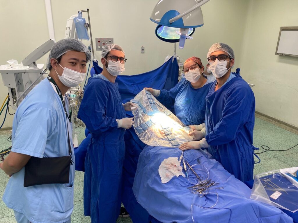 The resident observing a surgical procedure