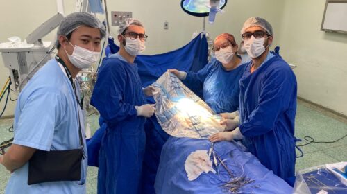 The resident observing a surgical procedure