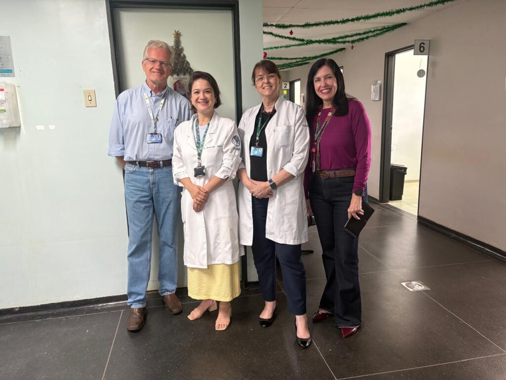 Núcleo da pesquisa que originou o TAMIS-AI Ped: Marcos Nolasco, Marina Takao, Adriana Riccetto (FCM) e Marta Fernandez (Clarity Healthcare)